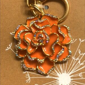 NWTSize: OSFloral Key Ring/Bag Charm (w/gold to ea hardware)(NWT)